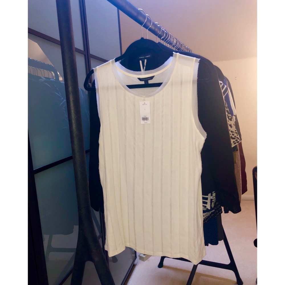 Raw edge banana republic tank
